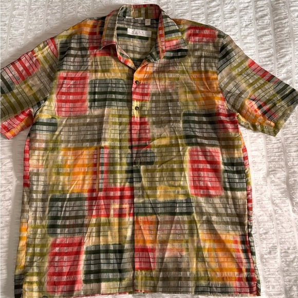 Colorful Patterned Men's Shirt Made in Germany - Picture 1 of 5
